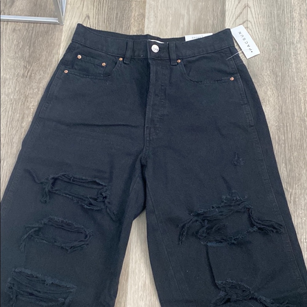 Black ripped baggy Jeans